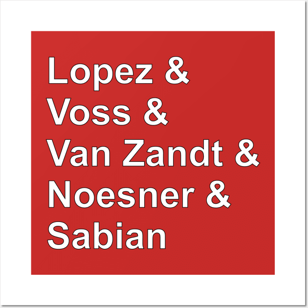 Famous Negotiators - White Letters Wall Art by DepartmentofNegotiation